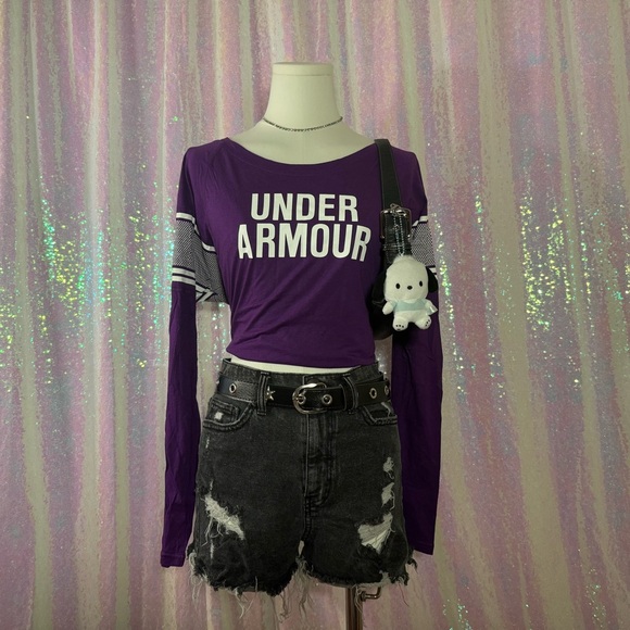 under armour purple athletic long sleeve tee - Picture 1 of 9